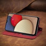 Elegantna Flip Torbica - Samsung Galaxy A02s - rdeča - 04 | Poceni-Ovitki.si