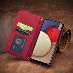 Elegantna Flip Torbica - Samsung Galaxy A02s - rdeča - 05 | Poceni-Ovitki.si