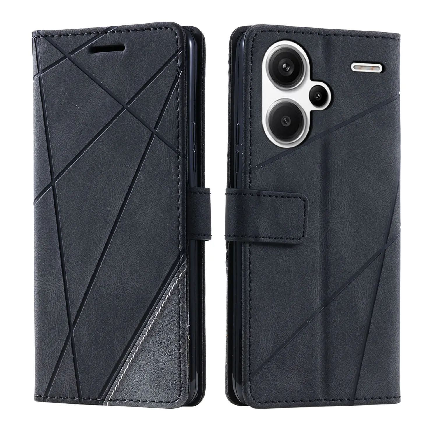 Elegantna_flip_line_torbica-Xiaomi_Redmi_Note_13_Pro+-crna-1 | Poceni-Ovitki.si