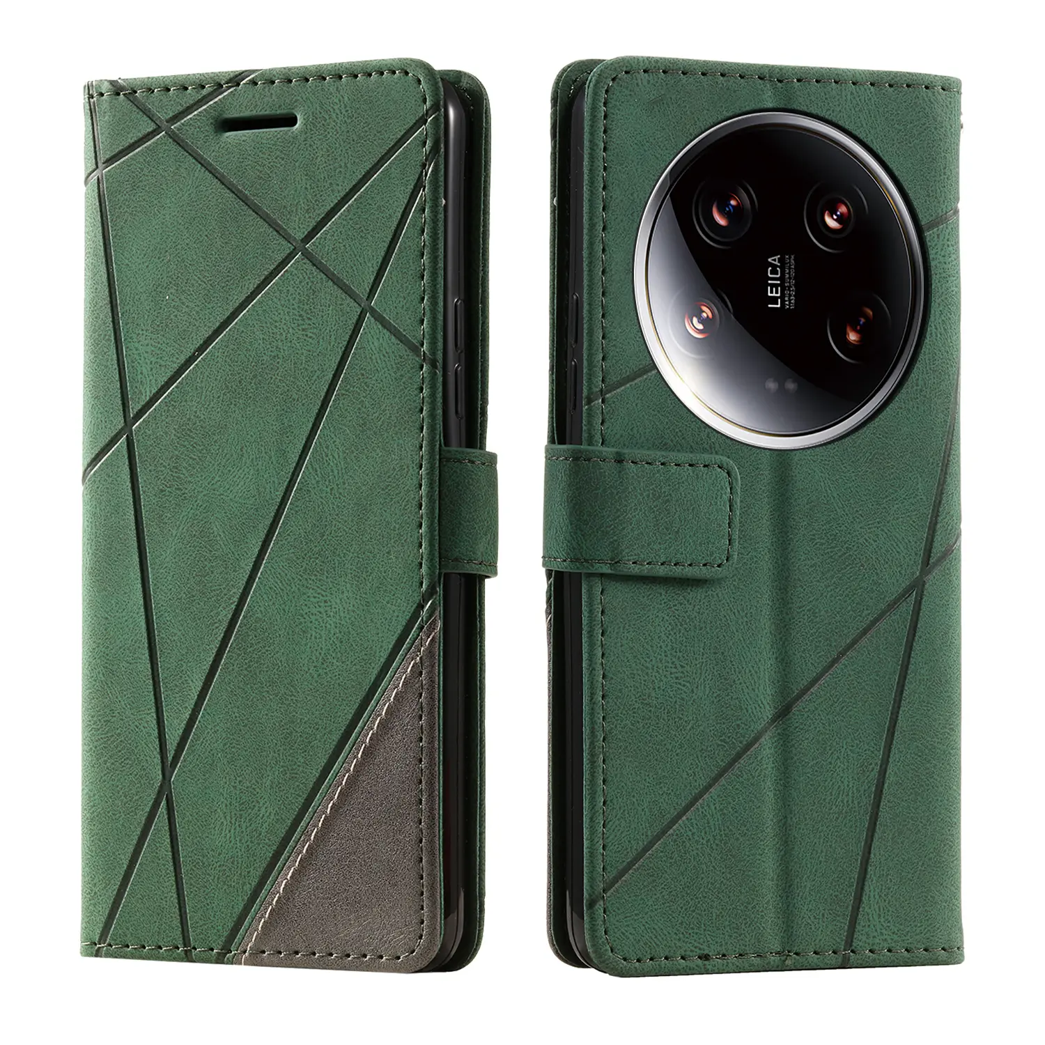 Elegantna_flip_line_torbica-Xiaomi_14_Ultra-zelena-1 | Poceni-Ovitki.si