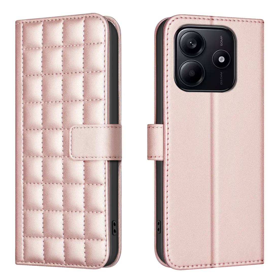 Coushin_Flip_torbica-Xiaomi_Redmi_Note_14_4G-roza-zlata-1 | Poceni-Ovitki.si