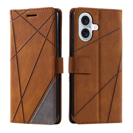 Rjava Flip Line torbica (iPhone 17)