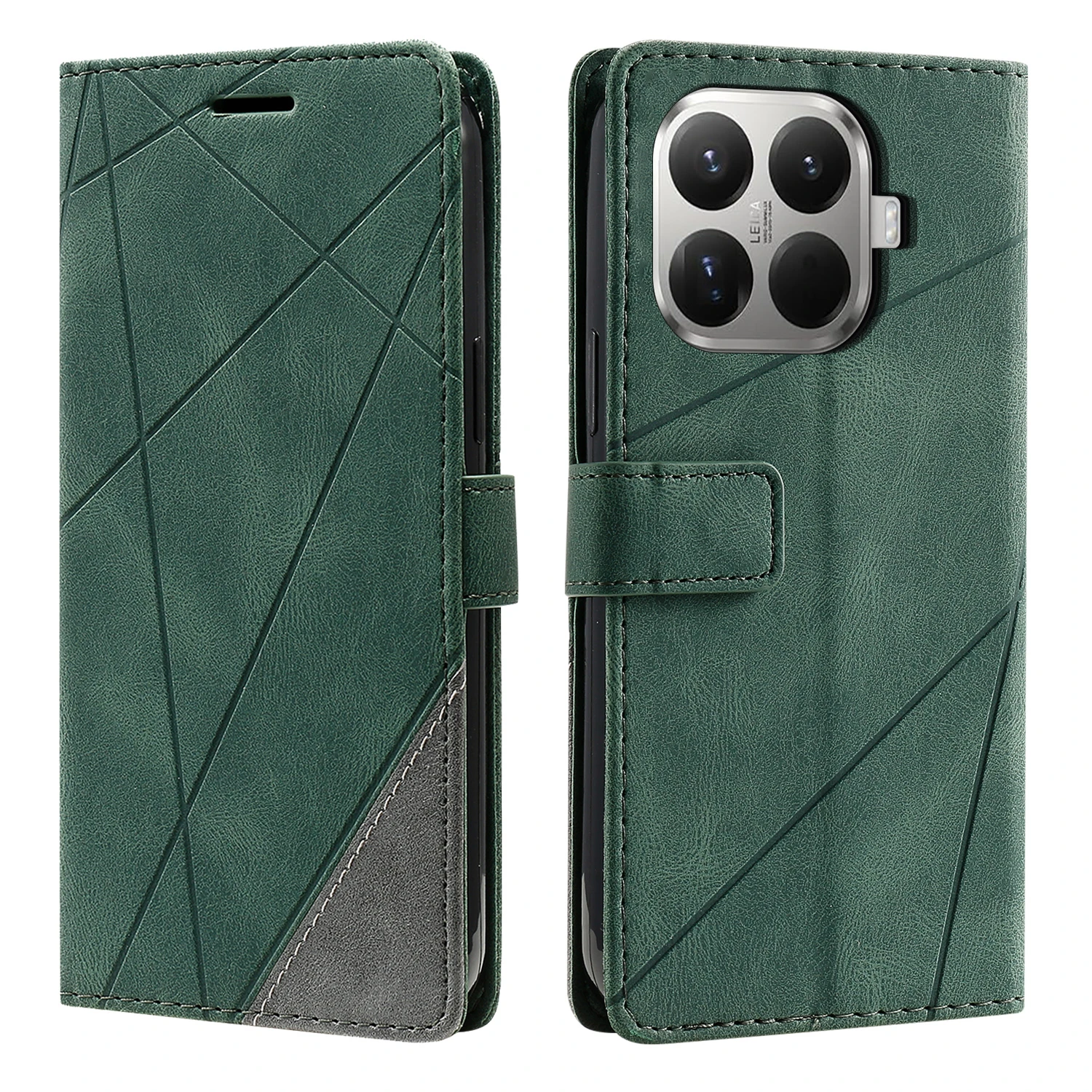 Elegantna_flip_line_torbica-Xiaomi_15T_Pro-zelena-1 | Poceni-Ovitki.si