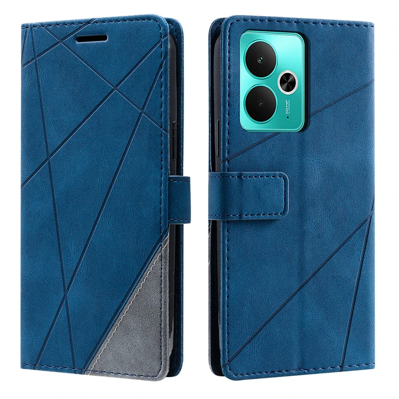 Elegantna_flip_line_torbica-Realme_14-modra-1 | Poceni-Ovitki.si