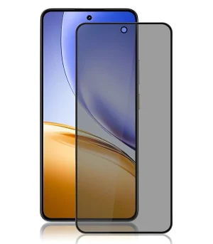 Smartphone with a clear tempered-glass screen protector over the display.
