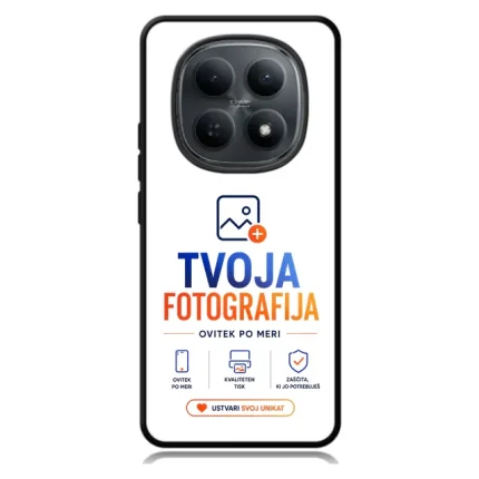 Smartphone screen displaying a photography service ad with a quad camera image at top and the bold logo 'TVOJA FOTOGRAFIJA' beneath.