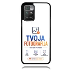 Phone case featuring TVOJA FOTOGRAFIJA logo on white background with blue/orange branding elements